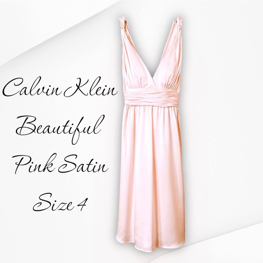 Calvin Klein Dress Women’s Size 4 Halter Soft Pink